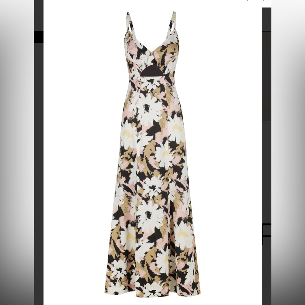 HANSEN & GRETEL Floral Maxi Dress with Cutout Detail size M - Picture 4 of 7